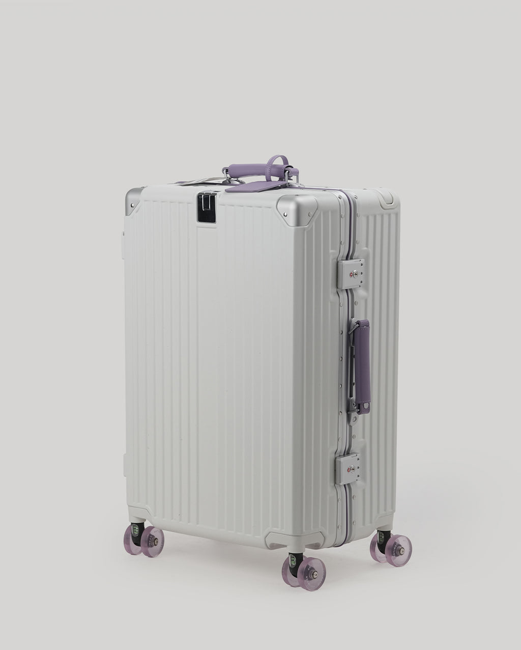 24" Check-In | White Purple