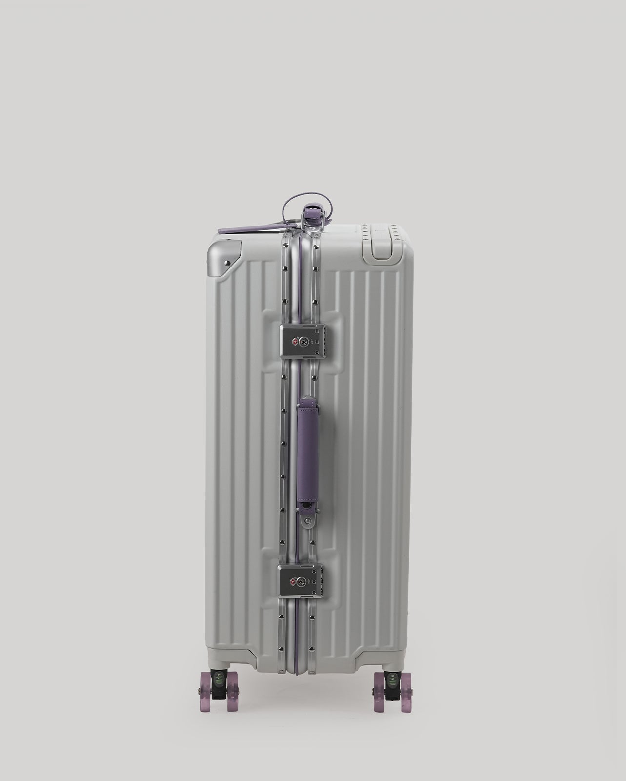 24" Check-In | White Purple